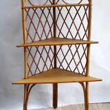 Corner Wicker shelf