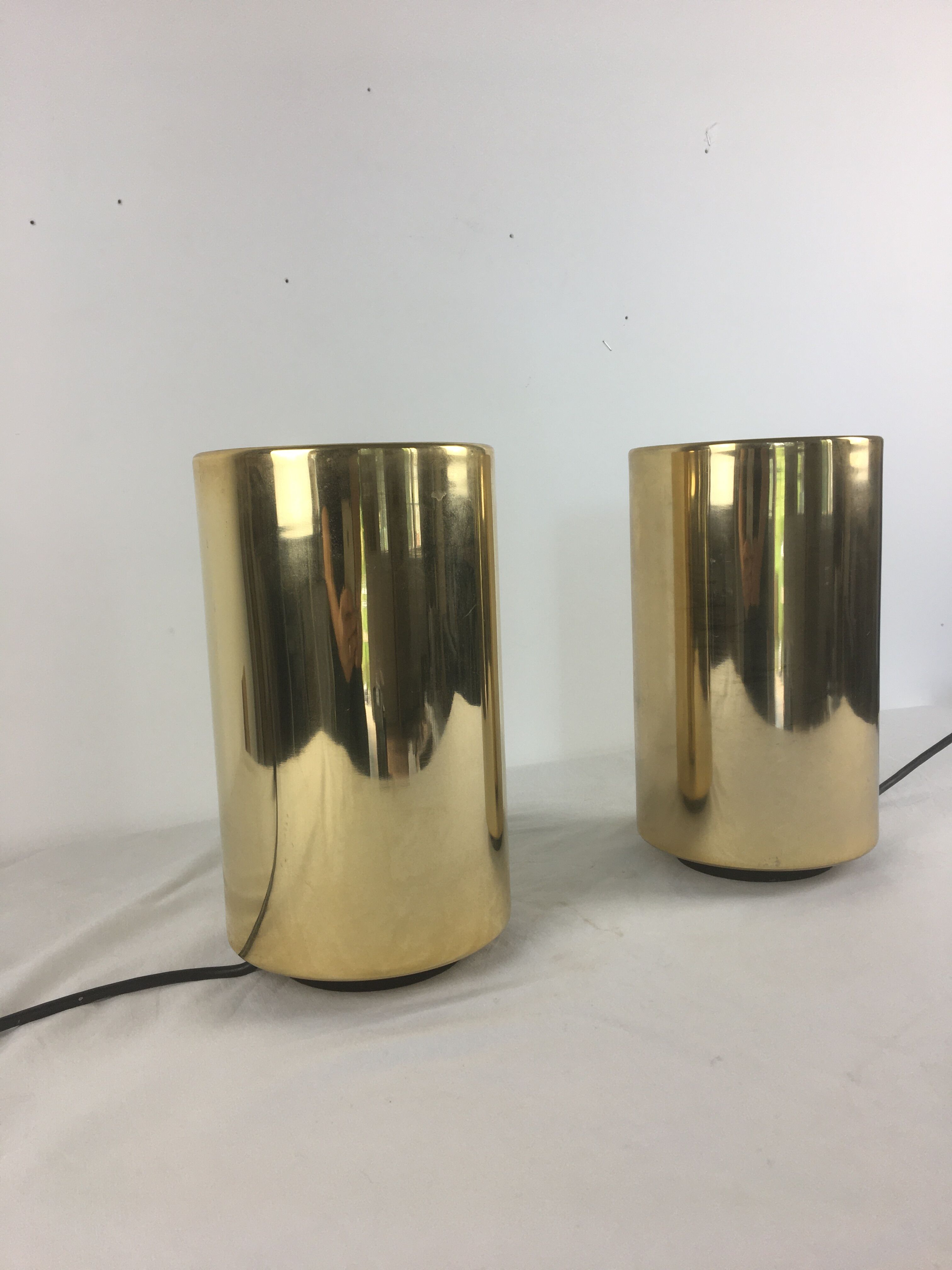 Pair of table lamps in brass model corfu by Roger Nathan