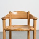 Set of 6 solid pine chairs by Rainer Daumiller, Denmark, circa 1970.
