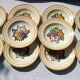 10 HB Creil Montereau earthenware soup plates, "Fleuri" model