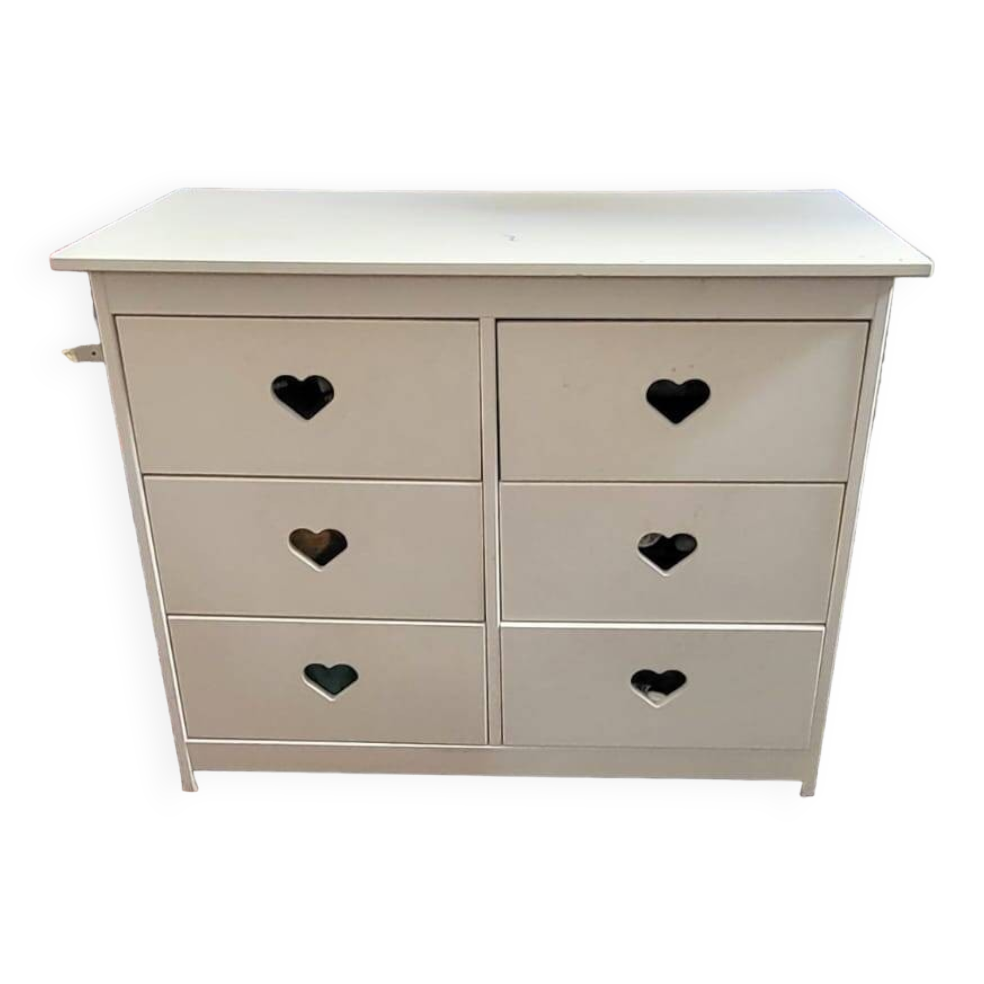 Wooden chest of drawers - White
