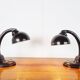Pair of bakelite 11126 Table Lamps by Eric Kirkman Cole, 1930s