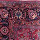 1920s Handmade Antique Wool Floral Rug, Red & Navy, 313 × 396 cm - 1C1303