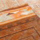 Pale orange herki runner rug 74x392cm