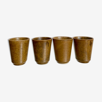 Set of 4 sandstone cups