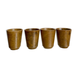 Set of 4 sandstone cups