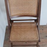 Set of 5 foldable cannate chairs (50s-60s)