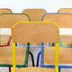 Série de 6 chaises en métal coloré