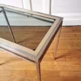 Chrome-brass coffee/side table, 1970
