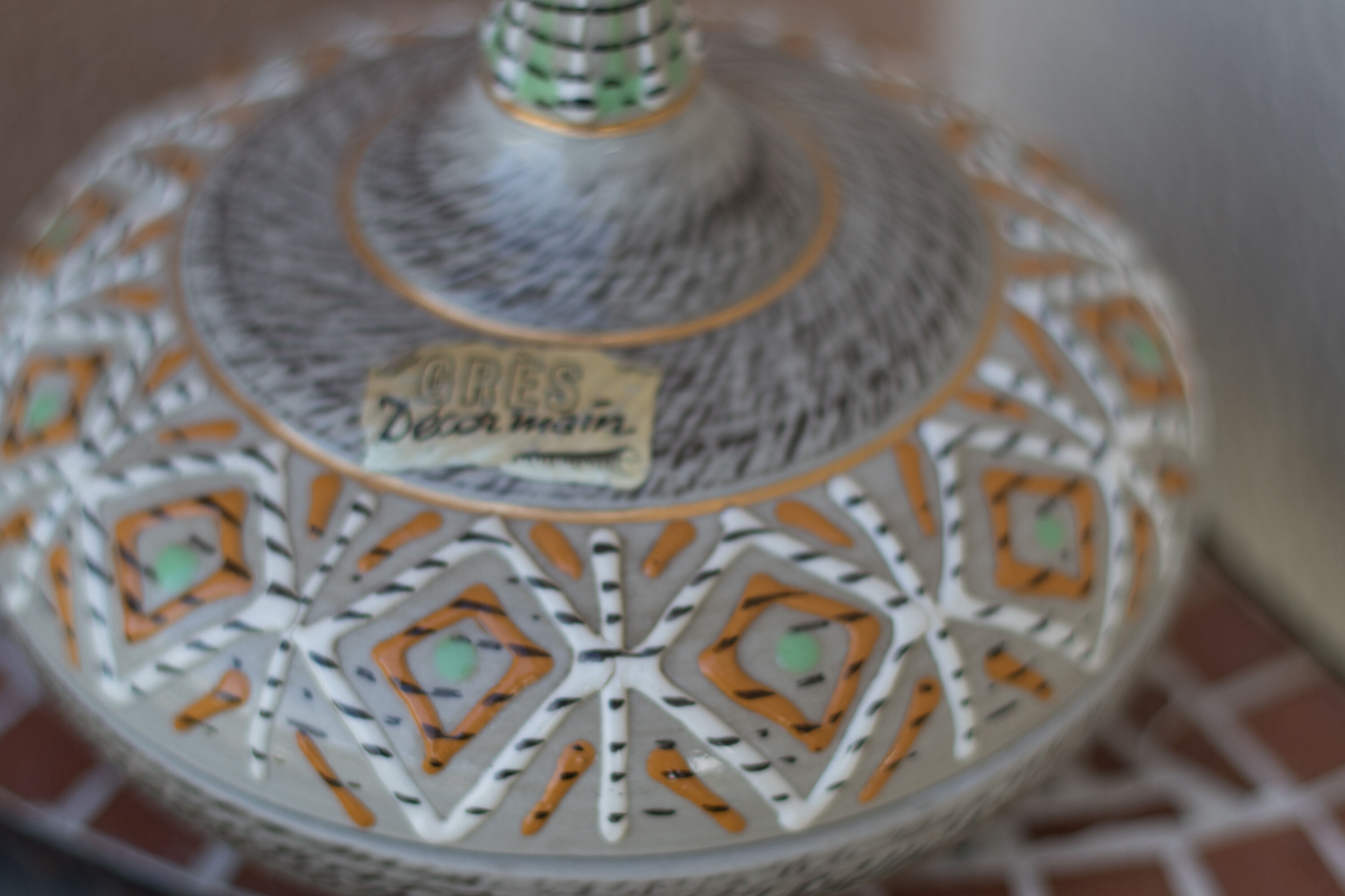 Bonbonnière émaillée style années 50