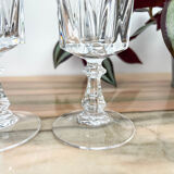 6 Arques crystal champagne flutes, Louvre model