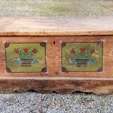 Alsatian polychrome wedding chest eighteenth -nineteenth century