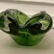 Murano iridescent green pocket tray
