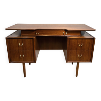 Mid-Century Retro Vintage Teak Floating-Top Desk by GPlan E. Gomme – 1960