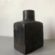 Art pottery of Mobach Holland Cubist vase in black enamelled sandstone