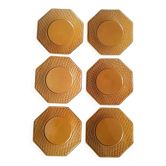 6 dessert plates Bordallo Pinheiro barbotine