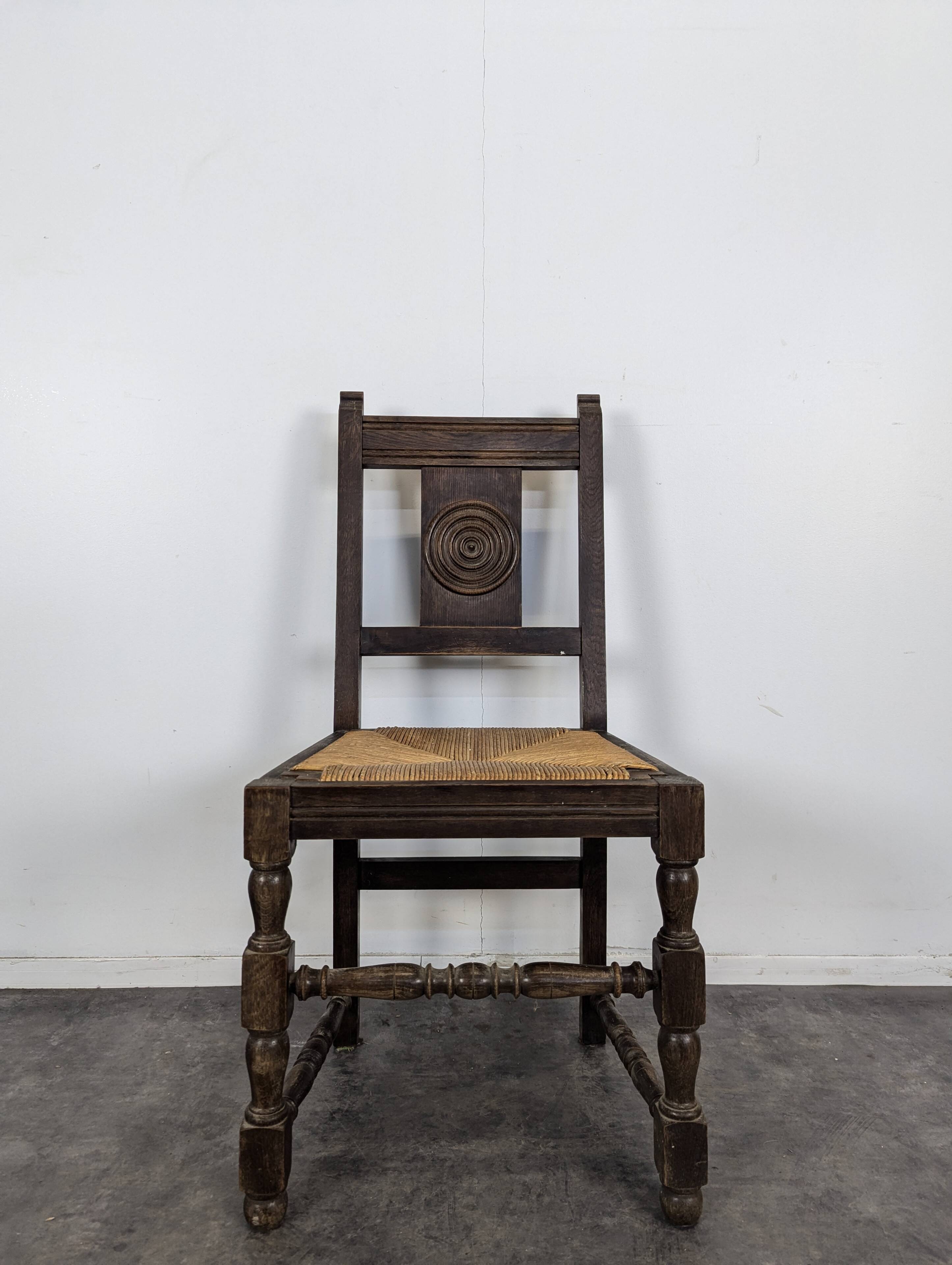 Set of 6 chairs in the style of Dudouyt.