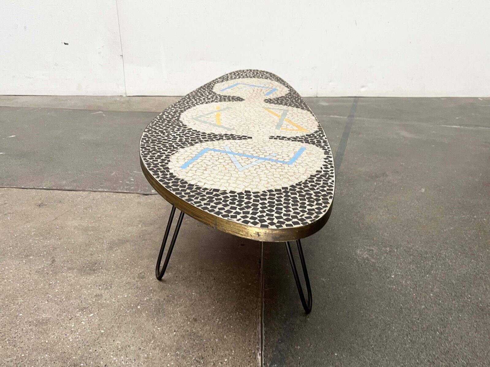 Mid-Century German Mosaic Couch Table from Berthold Müller Oerlinghausen, 1960s