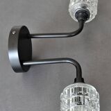 Double cut glass wall light