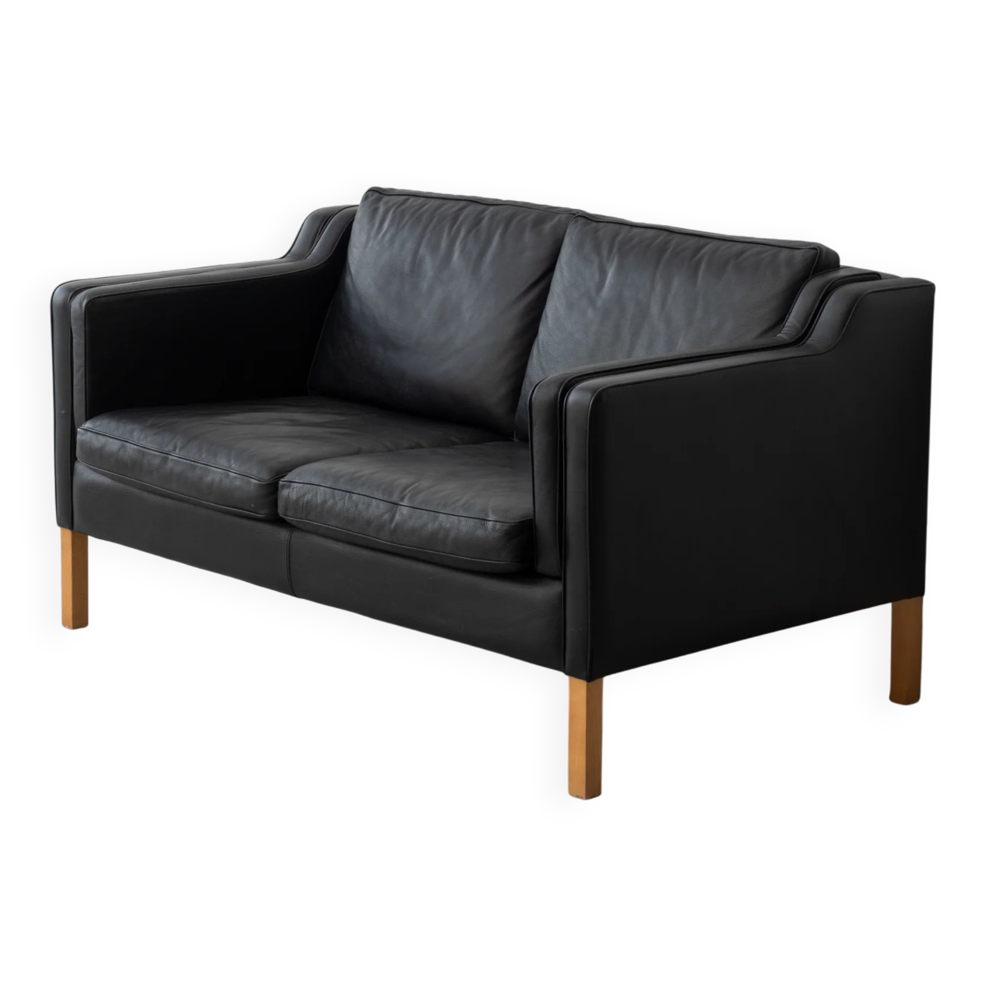 Stouby black leather sofa