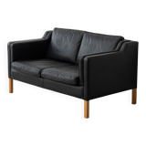 Stouby black leather sofa