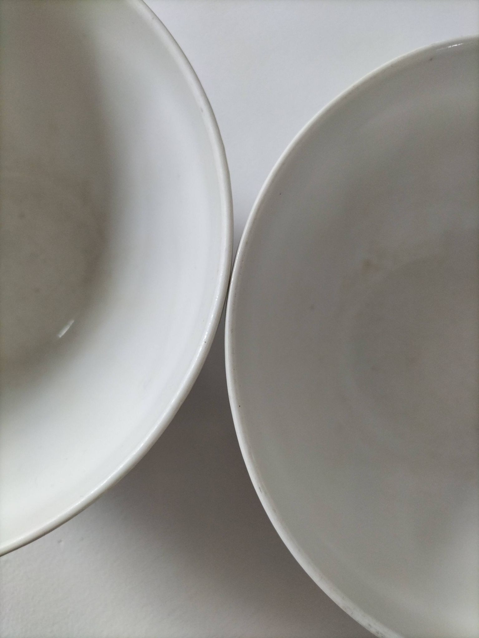 vintage faceted farmhouse duo of bowls