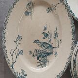 Terre de Fer Gien model Coqs set