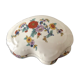 Bonbonnière en porcelaine motifs floraux fin 19eme