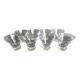 8 crystal digestif glasses with a wheat ear pattern
