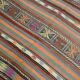 6x8 Ethnic Striped Green & Orange Kilim Rug, 176x230Cm