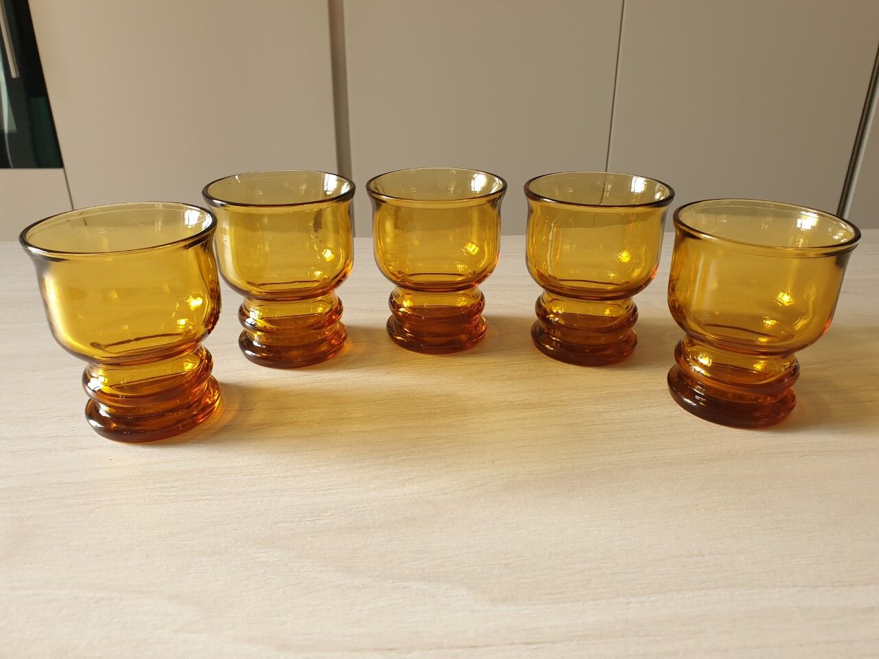 Set of 5 vintage glasses