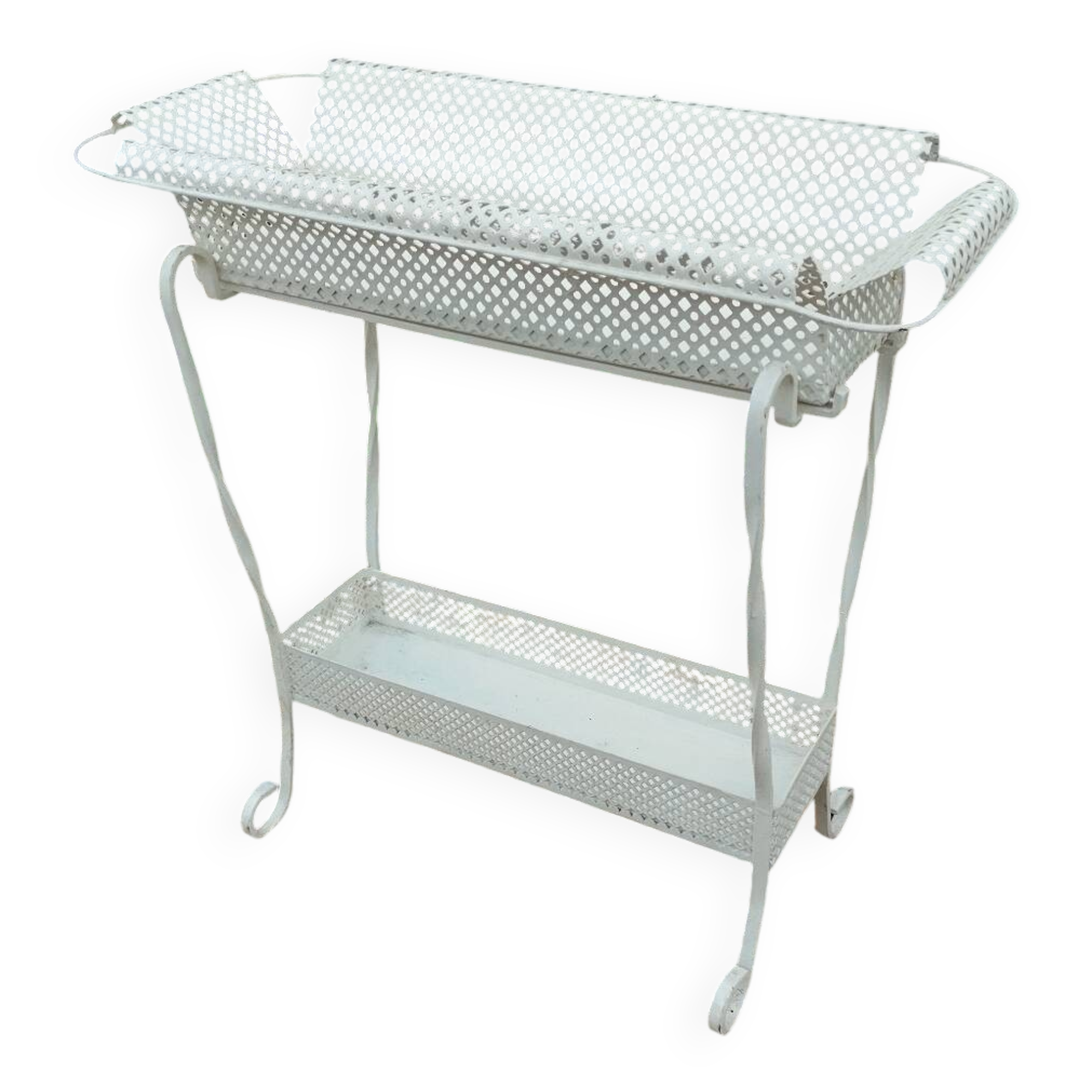 Antique vintage wrought iron planter