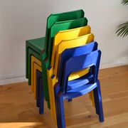 Set of 6 Altaïr chairs at Stamp by Henry Massonnet 80s era Menphis Postmodernism