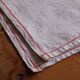 Set of 6 vintage embroidered table napkins with leaves.