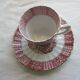 Cup and saucer Lunéville model Lace, in pink