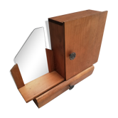 Toilet Cabinet pharmacy wood mirror free form