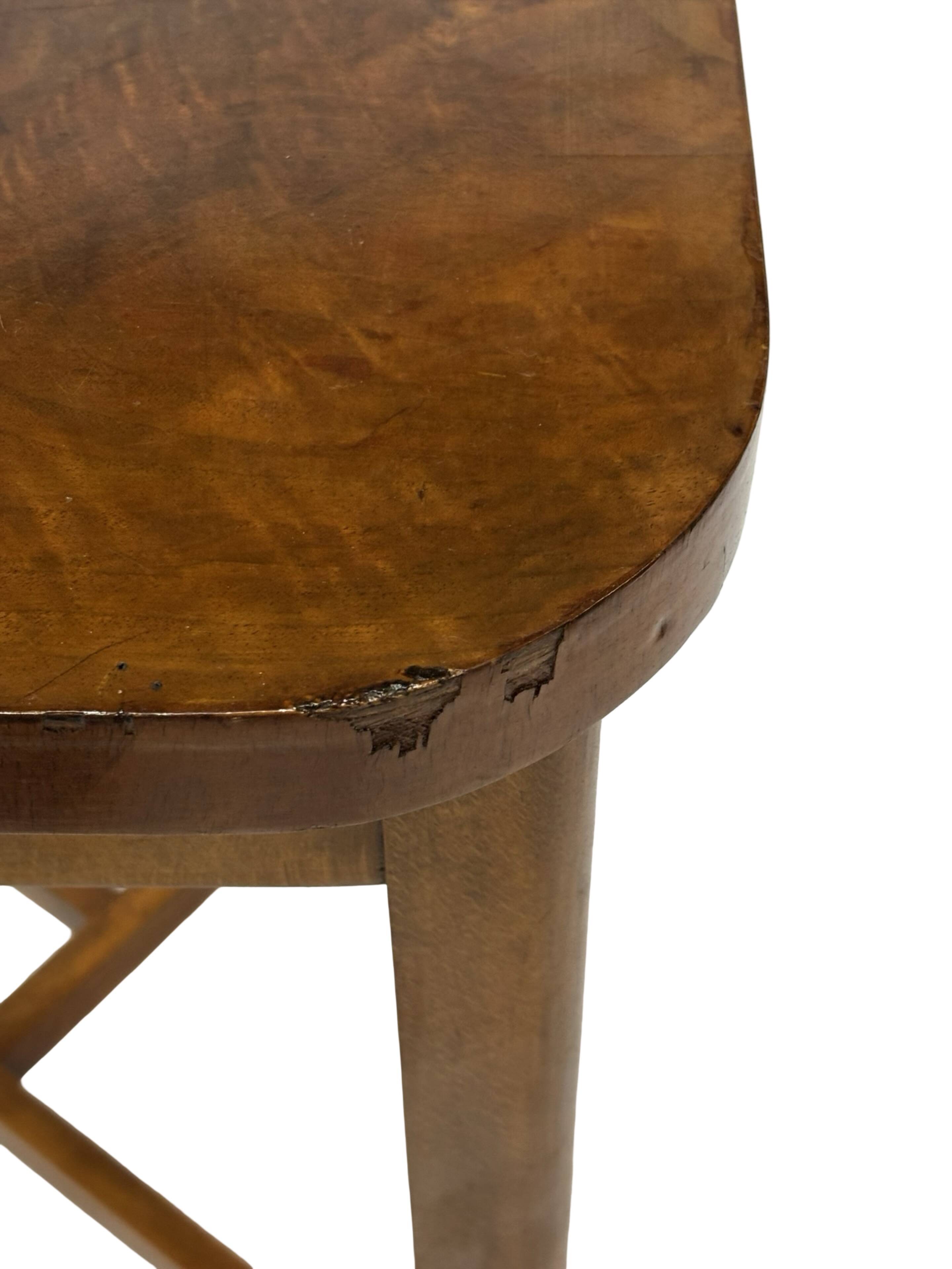 Art Deco side table walnut wood design 30's