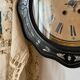 Horloge ancienne œil de bœuf bois et nacre