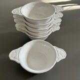 Series of 6 eared bowls
