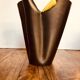 Large Vase Signed Elchinger. Black and yellow in free form. 1950s