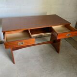 Gautier desk 2 drawers 2 wooden niches 1970