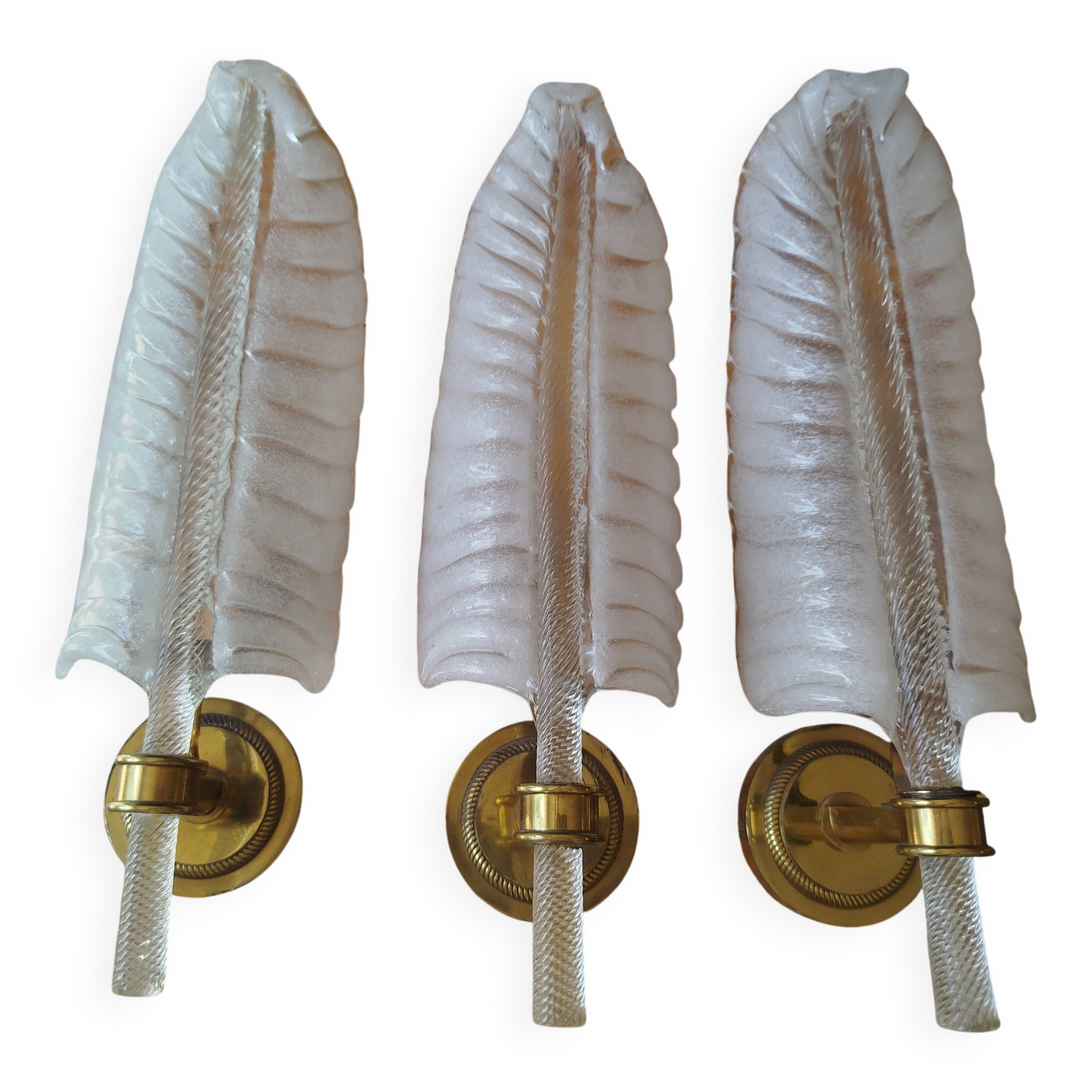 Art Deco wall sconces Murano glass Barovier & Toso