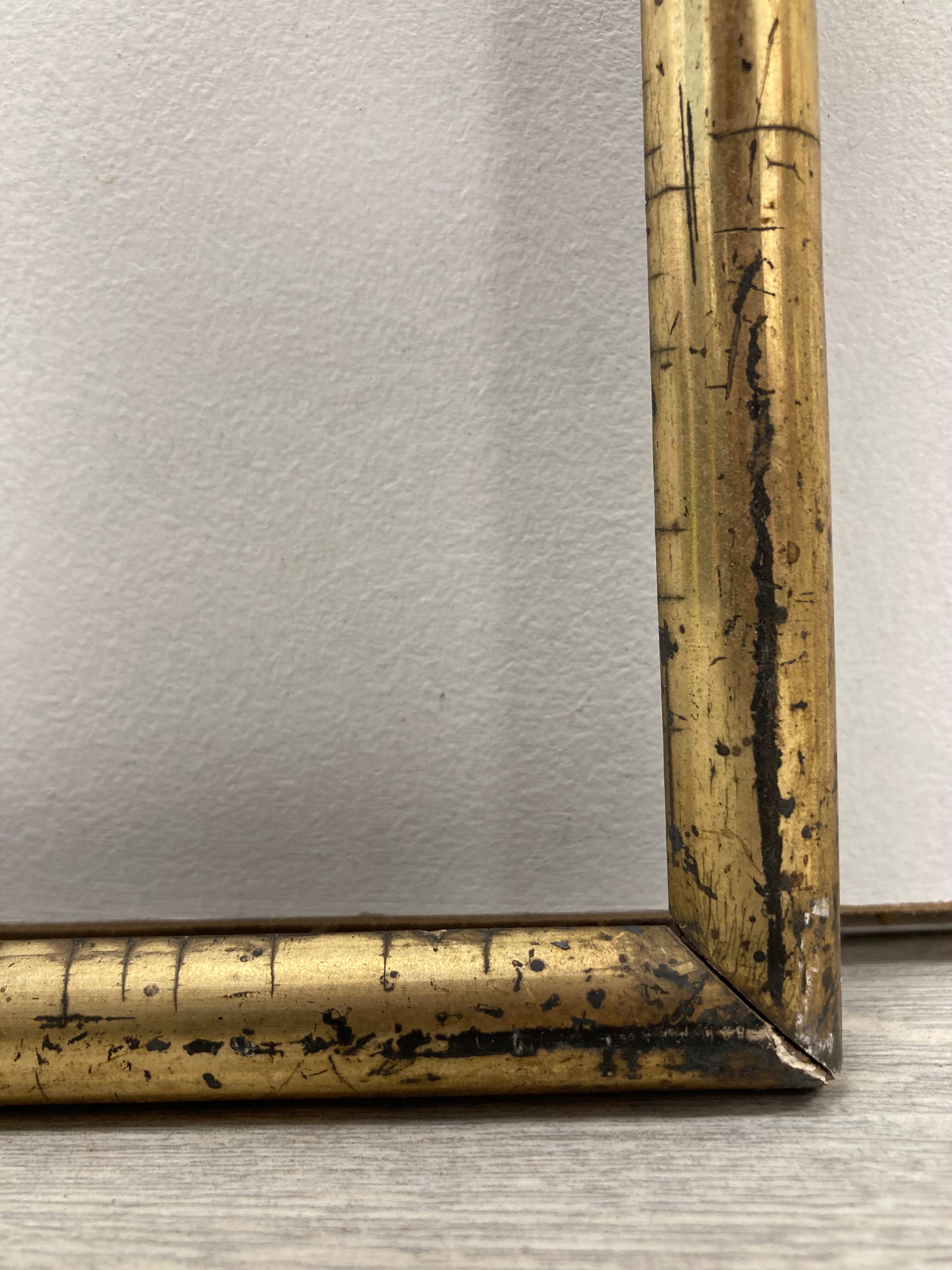 Vintage patinated golden frame