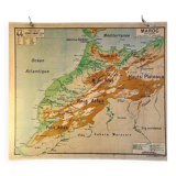 Ancienne carte murale scolaire Vidal-Lablache n°44 – Maroc