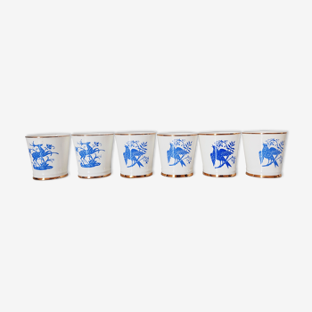 Set of 6 porcelain cups USSR 5.5 cm