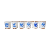 Ensemble de 6 gobelets porcelaine URSS 5,5 cm