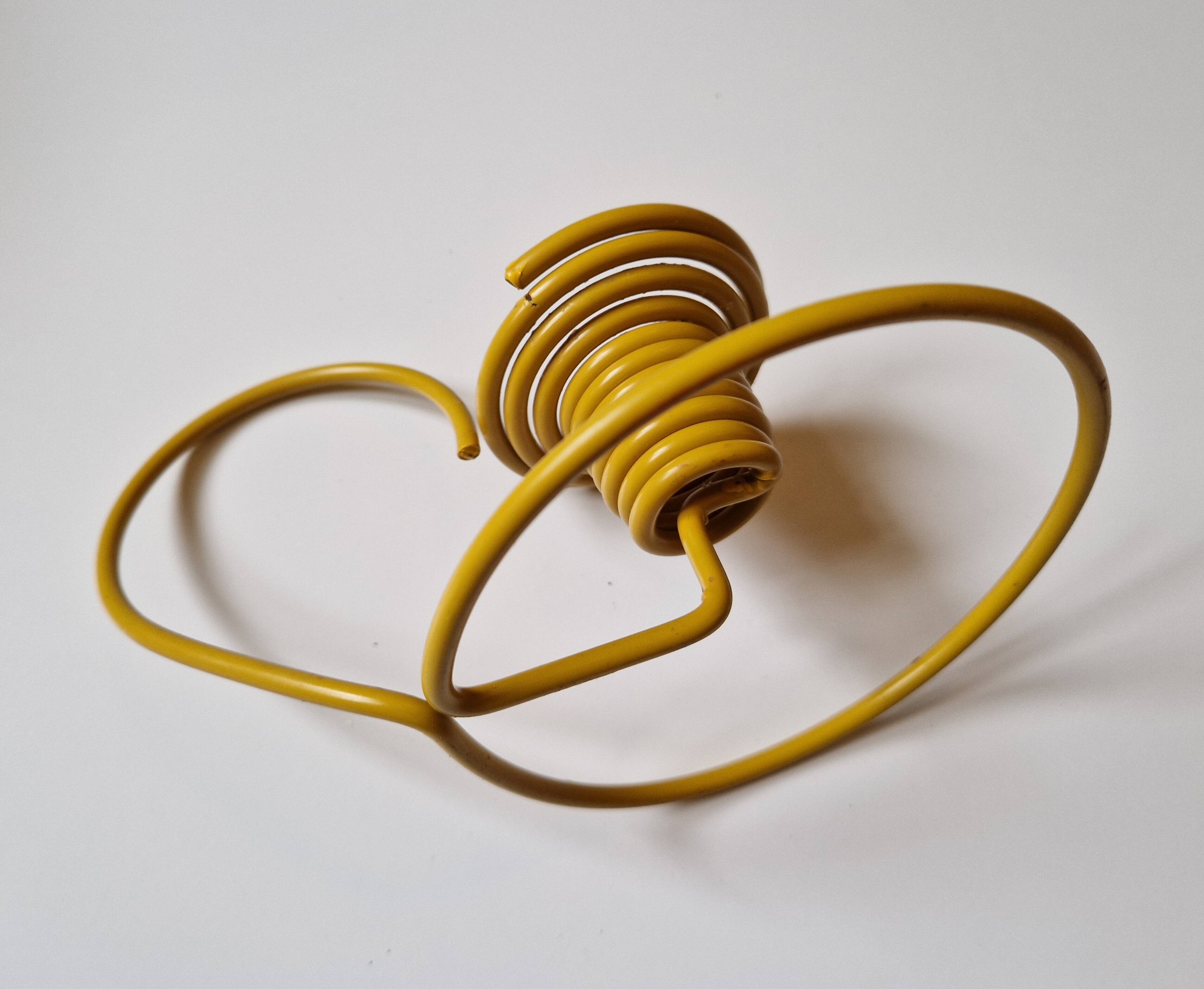 Vintage 80s Scoubidou-style wire candle holder
