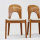 Vintage Danish solid teak dining chairs by Niels Koefoed 1960s set of 4