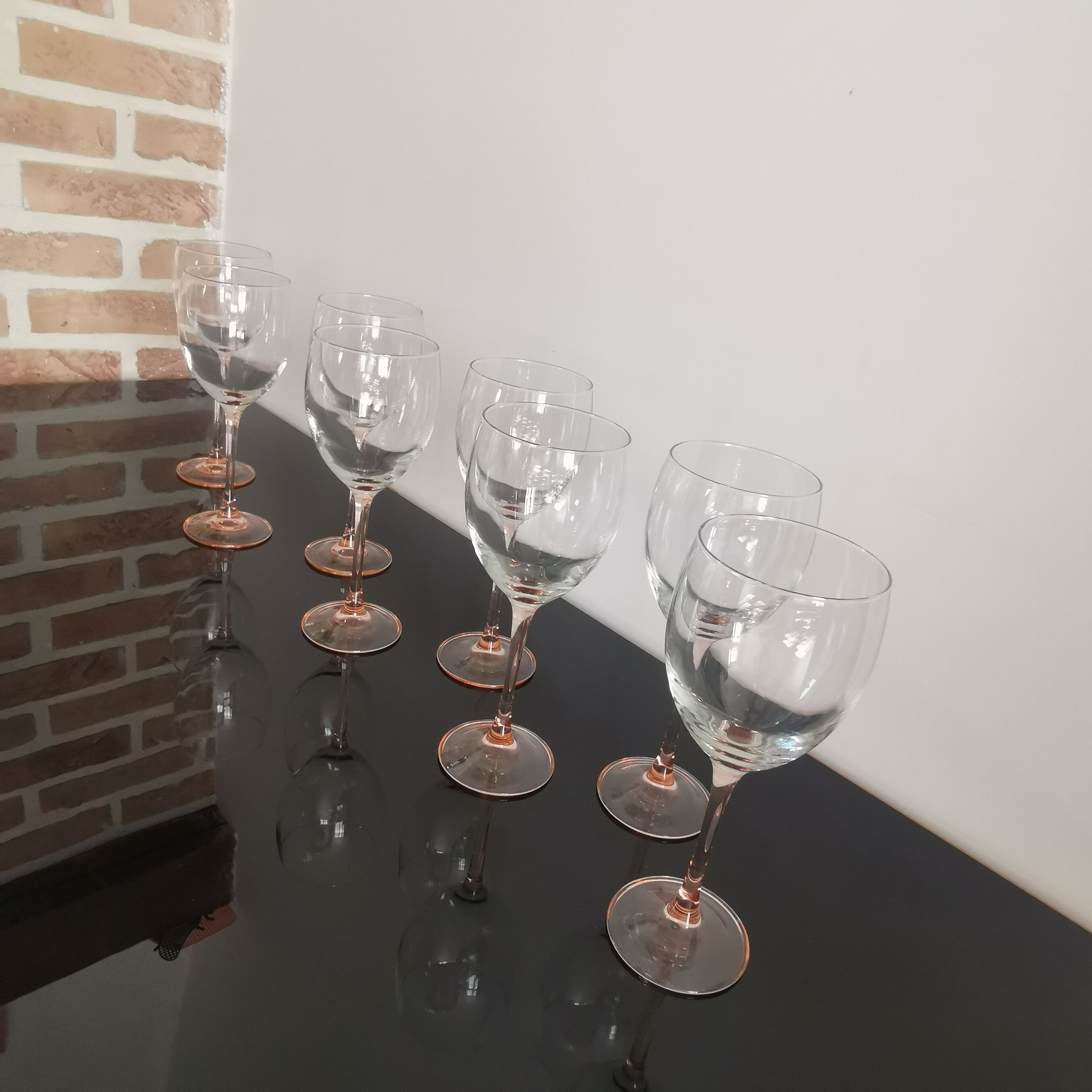 Water glasses/wine Luminarc pink feet