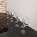 4 verres à eau Luminarc pieds rose